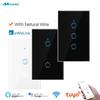 Melery Wifi Smart Light Wall Switch Tuya/Ewelink Interruptor Rectangle Touch Glass Panel Remote Control by Alexa Google Home