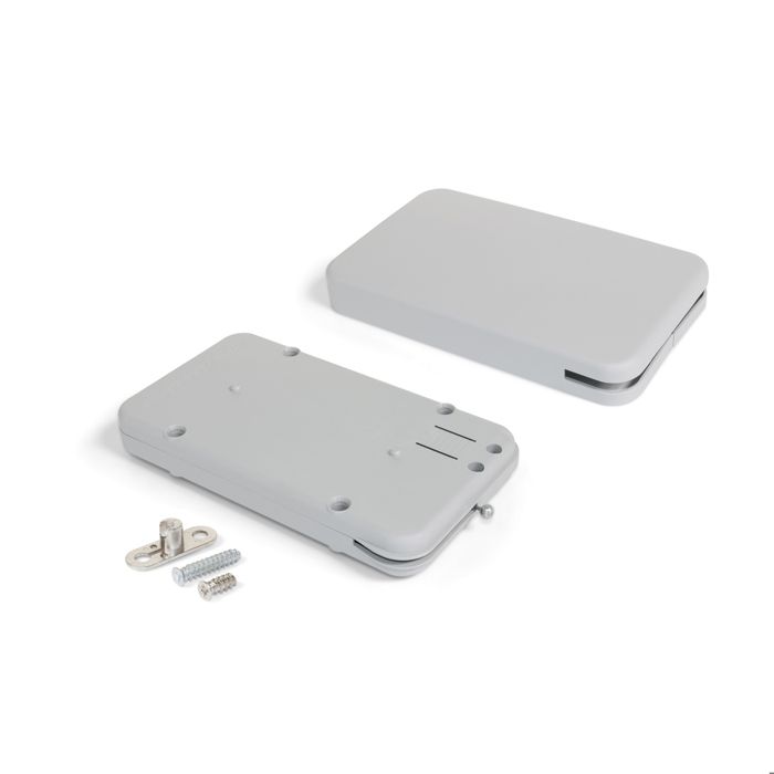Emuca Mécanisme De Porte Relevable Miniwinch Avec Couvercle, 14kg, Acier Et Plastique, Gris