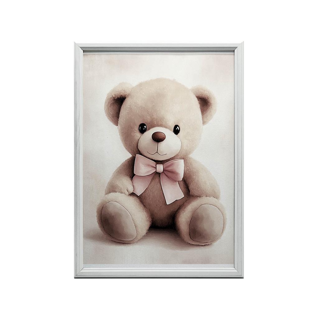Plakat Uroczy Miś W Różowej Muszce Plakat Uroczy Miś W Różowej Muszce, 40X50 Cm, Bez Ramy, Papier Matowy 230 Gsm