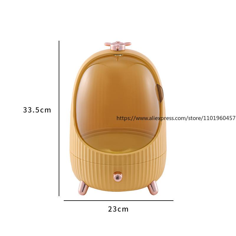 Round Acrylic Cosmetic Organizer Makeup Brush Holder Lipstick Mask Storage Rack for Skincare Vanity Desktop