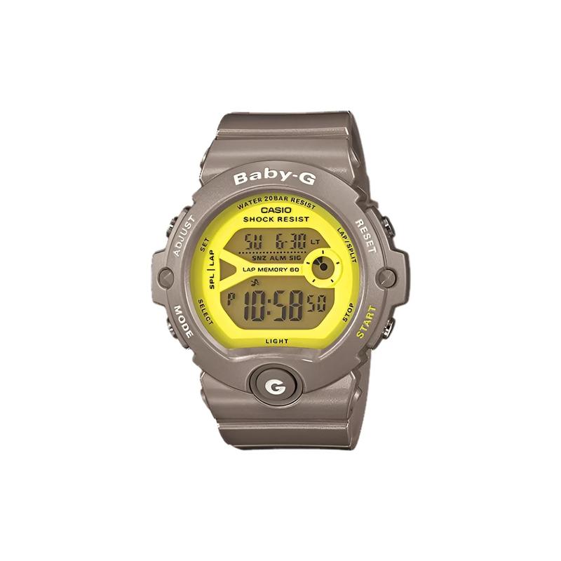 

Casio BABY-G 200 meters waterproof quartz movement resin strap Japanese and Korean watch women s watch yellow dial BG-6903-8D жовтий
