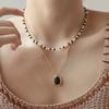 925 Silver Agate Fritillary Necklace Autumn and Winter High-end Necklace