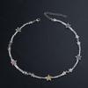Five-pointed Star Aesthetic Necklace Diamonds Inlay Simple Clavicle Chain Women Girls Wedding Jewelry Birthday Gift