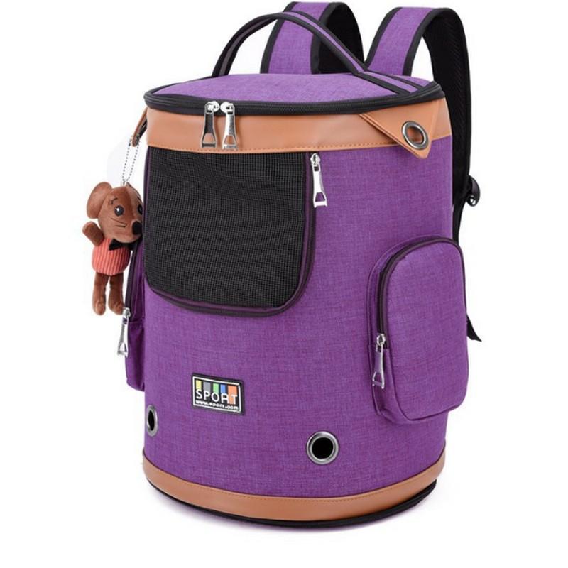 

Рюкзак для кошек с двойным плечевым ремнем, ручная переноска, дышащая сумка для транспортировки питомцев, большое пространство, легко складывающаяся, портативная холщовая дорожная сумка для собак