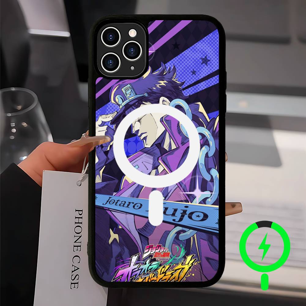 Anime Jojo Bizarre Adventure Magnetic Matte Phone Case For IPhone 16 17 15 14 13 12 11 For Magsafe Wireless Charge Cover