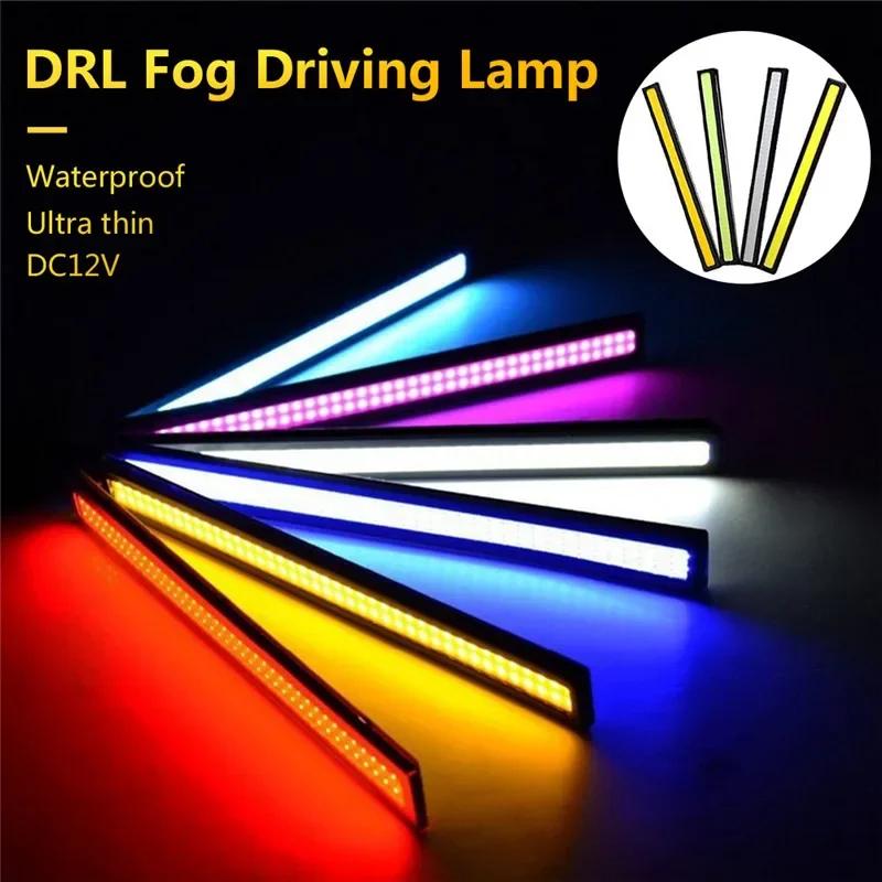1/2pcs 17cm Universal Waterproof Daytime Running Lights COB Fog Lamp Car Styling Led Day Light DRL Lamp Fog Bar Lamp Strip Light