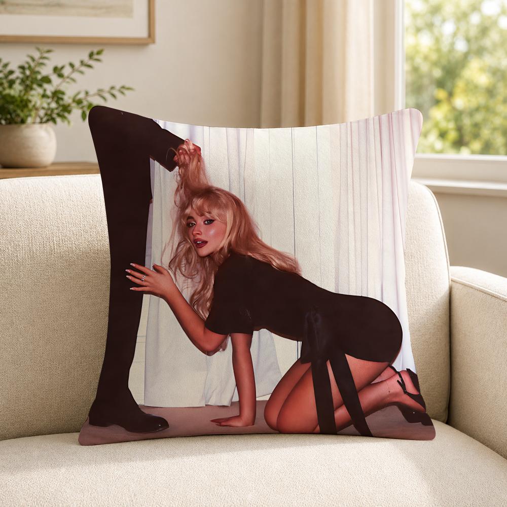 Singer SSabrina CCarpenter Cushion Cover Soft Short Plush SkinFriendly Cushion Case for MultiScene Use