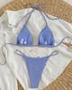 2025 Summer Women's Sexy Multicolor Halter Lace-Up Bikini Swimsuit