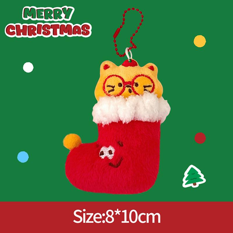 Christmas Decorations 2025 Christmas Doll Pendants Cute Elk Santa Claus Keychains Accessories Party Favors New Year Gifts