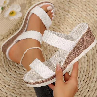 Summer Woman Shoes Sandals Breathable Shoes Woman Slip On Shoes For Women Wedge Sandals Woman Plus Size Footwear Slipper Female