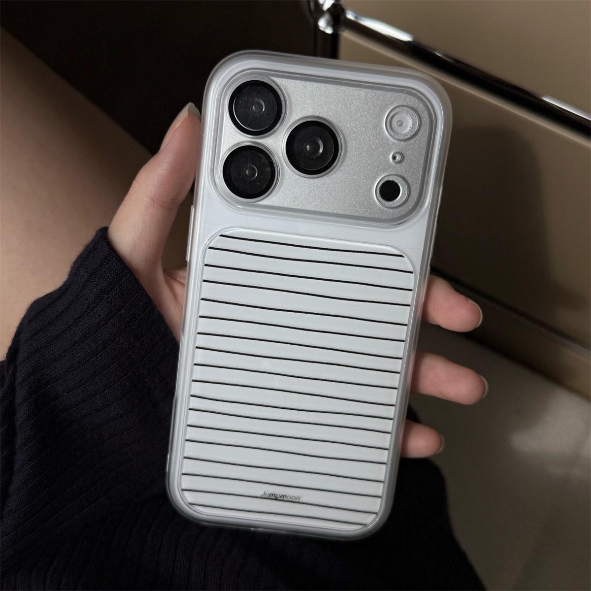 

Double Layer Gray Stripe Anti-Drop Phone Case for iPhone 15/17/16 Pro Max iPhone 16