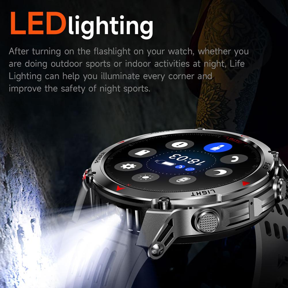 New T-Rex 3 Smart Watch Men Built-in GPS 540 mAh Battery 3ATM Waterproof Compass Barometer Altimeter Sports Smartwatch Man