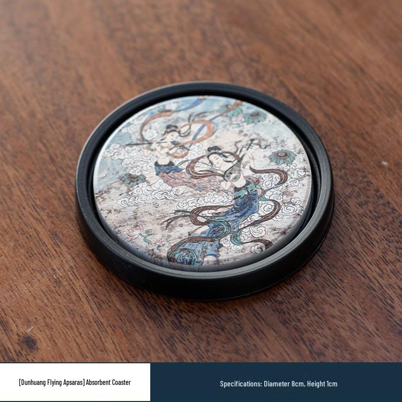 Chinese Style Ceramic Tea Coaster - Kung Fu Tea Ceremony Heat Insulation Cup Mat & Stand Accessories