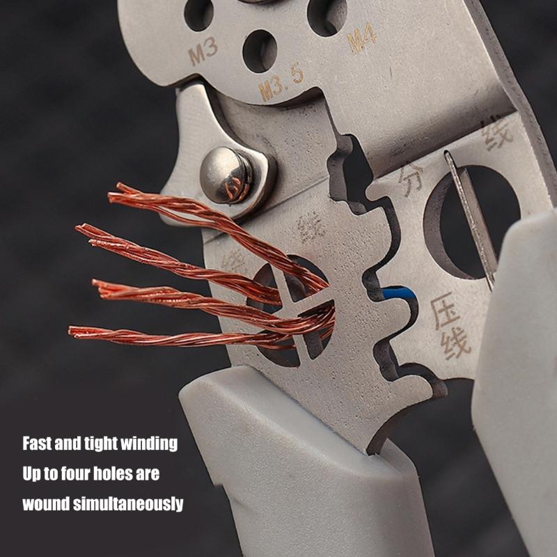 Crimper Cable Cutter Adjustable Automatic Wire Stripper Multifunctional Stripping Crimping Pliers Terminal Hand Tool