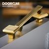 Dooroom Brass Furniture Handles Modern American Shiny Gold PVD Pulls Wardrobe Dresser Cupboard Cabinet Drawer Show Box Knobs