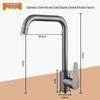 Xibaomu Stainless Steel Kitchen Faucet with Hot & Cold Water