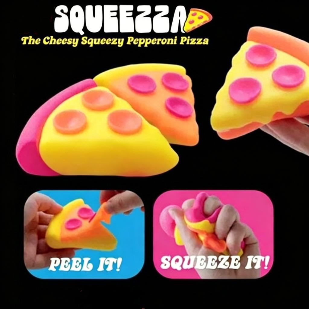 Needoh Pizza Squishy Sensory Fidget Toy Soft Squeeze Stress Relief Desktop Focus Relaxation Adult Daily Decompression Gift