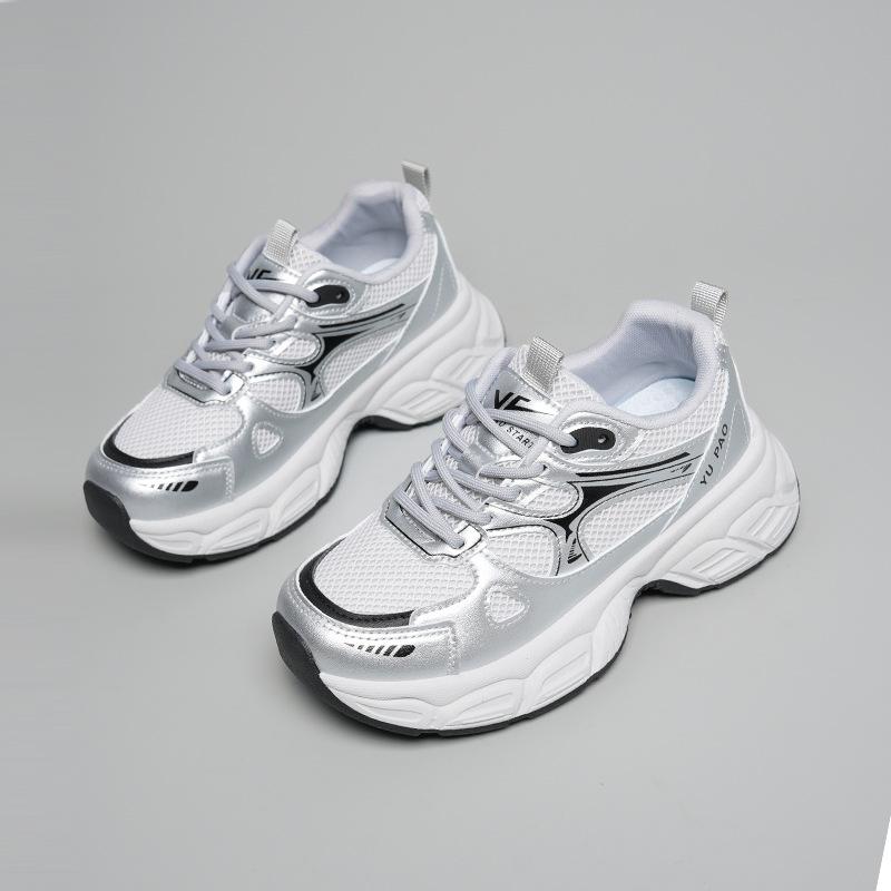 Thick-soled autumn new sports shoes mesh soft-soled casual dad