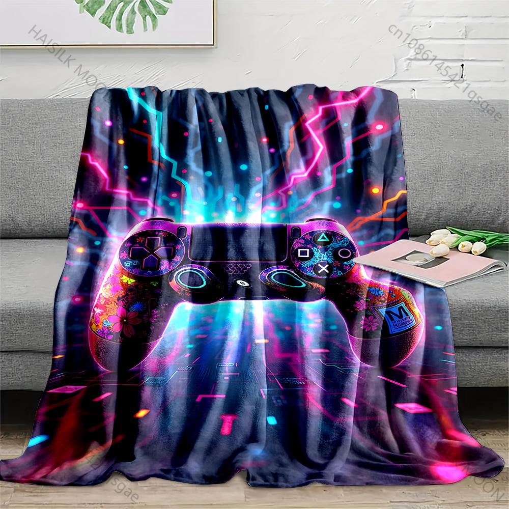 

Colorful game controller with effects Blanket Suitable for Home Bedroom Sofa Travel Camping Blanket Various Sizes for Gifts 75x100cm