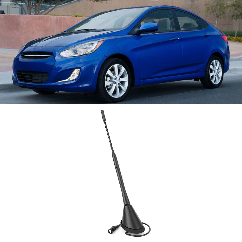 Universal 9inch Car Black FM Radio AM Spiral Antenna Aerial Rod Mast with Base