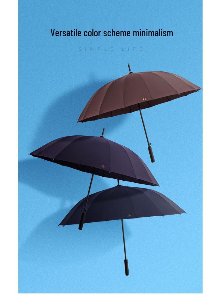 Paradise 16-Rib Extra Large Business Umbrella - Semi-Automatic, Double Person, Sun & Rain Protection with Long Handle