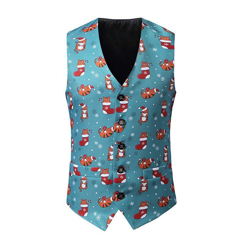 2023 Men's Christmas and New Year 3D Santa Claus Vest