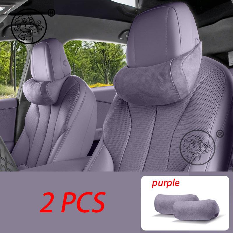 For XPENG P7+ 2026 2027 Car Leather Memory Foam Pillows Neck Pillow headrest Car interior Accessories