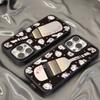Mirror Phone Case for iPhone 15 11 13 14 for 15 16 Pro Max 12 13 16 Pro Cloud Flower and Animal Cute Style Phone Case
