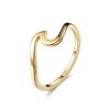 Fashion Minimalist Stainless Steel Hollowed Curved Plain Finger Rings for Women Does Not Fade Statement Jewelry Birthday Gifts