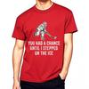New Cotton Tshirt Adult Unisex Oneck Tshirt Streetwear Hockey Player With Stick And Text Cool Teenagers Tops Brand Teeshirt