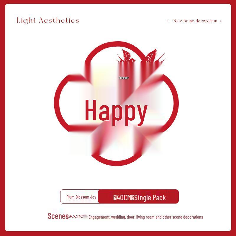 Double Happiness Non-Woven Fabric Sticker for Wedding and Room Decoration Thickened non-woven fabric, original hollow design