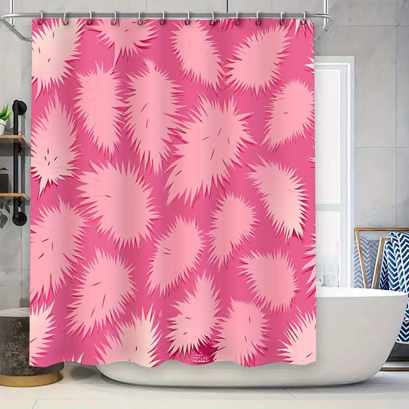 

Pink Coral Poppy Shower Curtain Floral Pattern Decorative Bath Rug Liner for Bathroom Window Curtains Home Decoration Accessorie 90x180cm