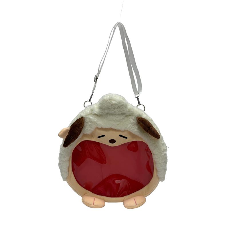 

1 предмет модного плюшевого рюкзака, универсальная ленивая сумка на два плеча, которую можно носить на одном плече через плечо