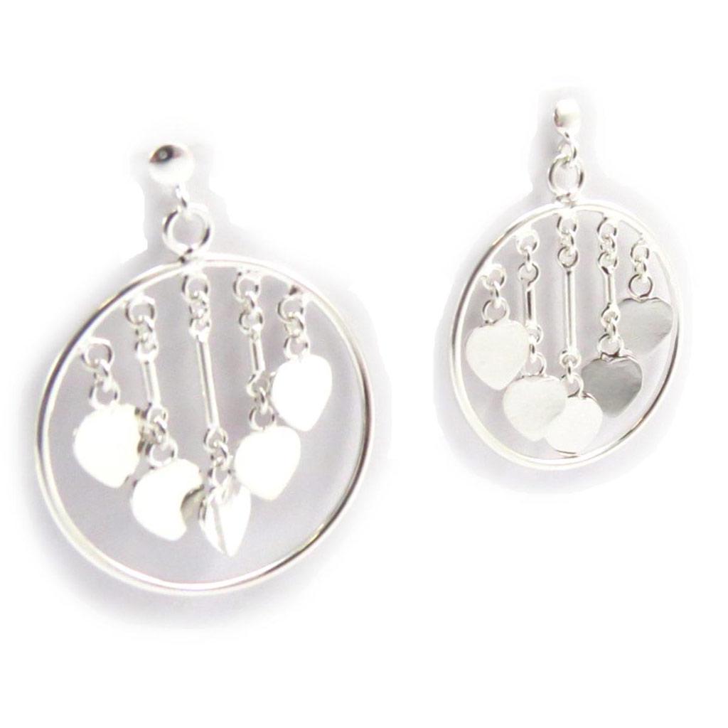 Les Trésors De Lily [J6027] – Silberne „Love“-Ohrringe (rhodiniert) – 25 mm