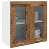 VidaXL Kitchen Wall Cabinet "Lyon" with Glass Door Antique Wood 60 X 31 X 60 Cm 856167