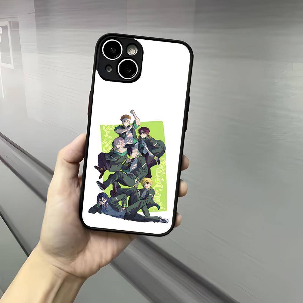 Anime Wind Breaker Sakura Phone Case For Iphone 17 16 15 14 13 12 Pro Max Xr Air Plus Skin Feel Black Hard Shell Cover