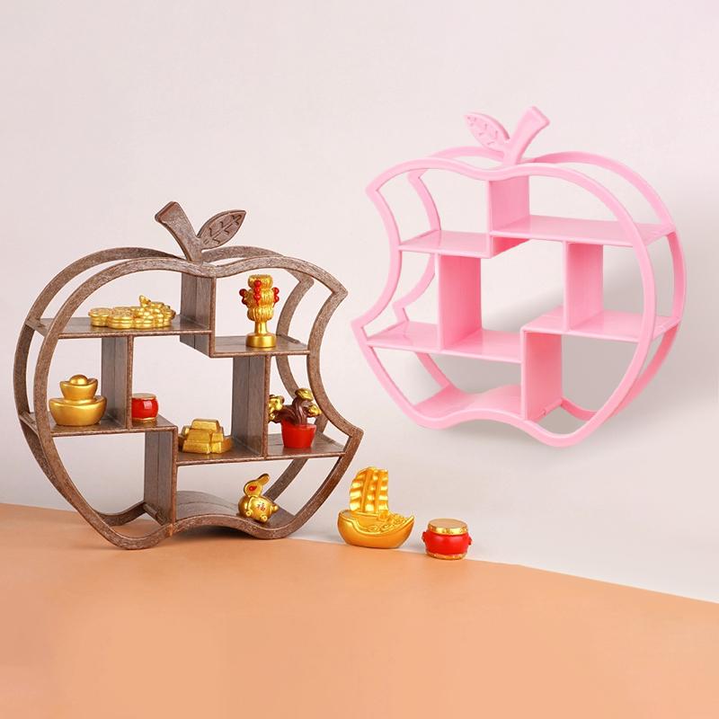 Mini Antique Shelf Ornaments Dollhouse Simulation Display Stand Storage Shelf Model Doll Furniture Micro Scene Decor Props