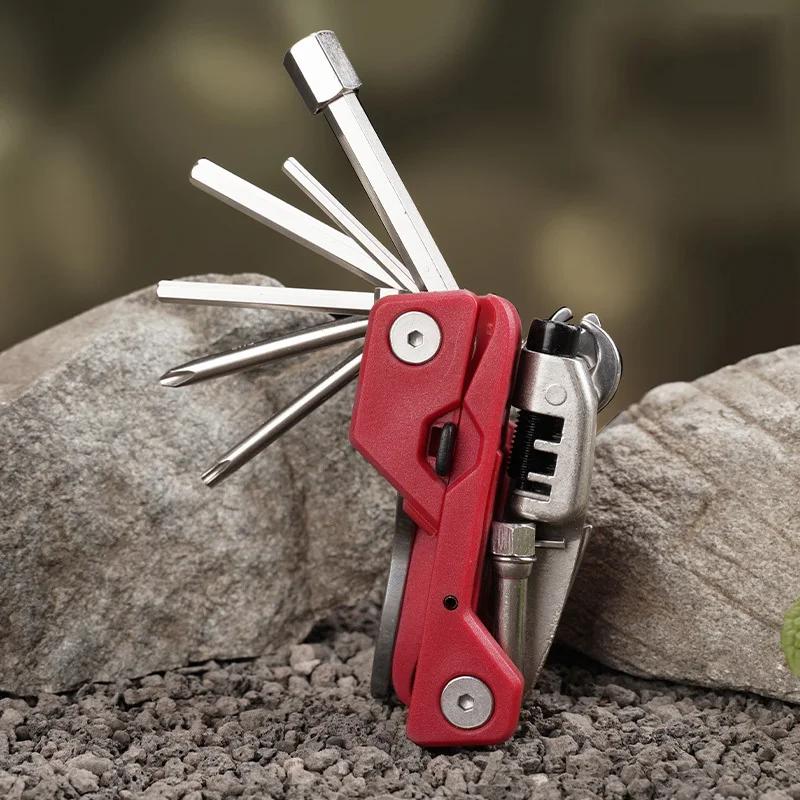 Multifunctional Bicycle Repair Tool Hex Spoke Cycling Screwdriver Wrench Tool Mountain Bike Repair Outdoor Portable Combination