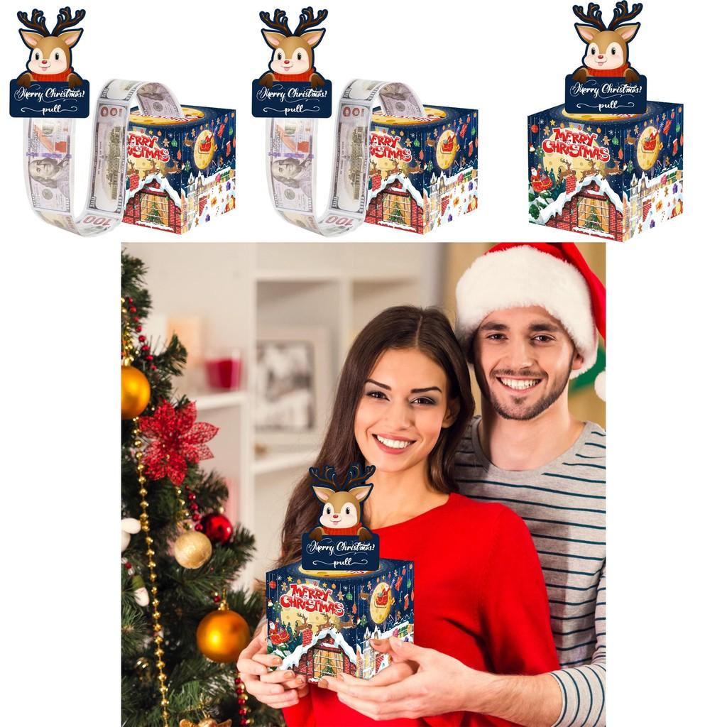 Christmas Santa Claus Gift Box With Deep Blue Color For Holiday Party Decor