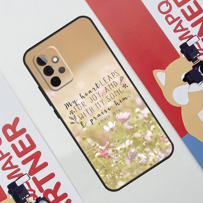 Christliche Psalmen Hülle Für Samsung Galaxy A06 A16 A36 A56 A55 A35 A33 A53 A13 A23 A17 A54 A34 A14 A52 A32 A15