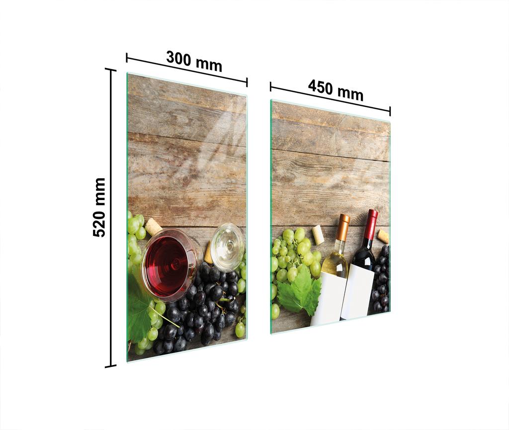 GLAZEN BESCHERMPLAAT PLANK 75x52 HOUT