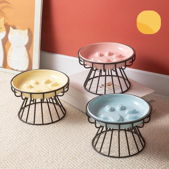 Yousheng Ceramic Slow Feeder Bowl, Slow Feeding Dog Bowl, Prevents Choking And Vomiting, Pet Food Dish for Cats