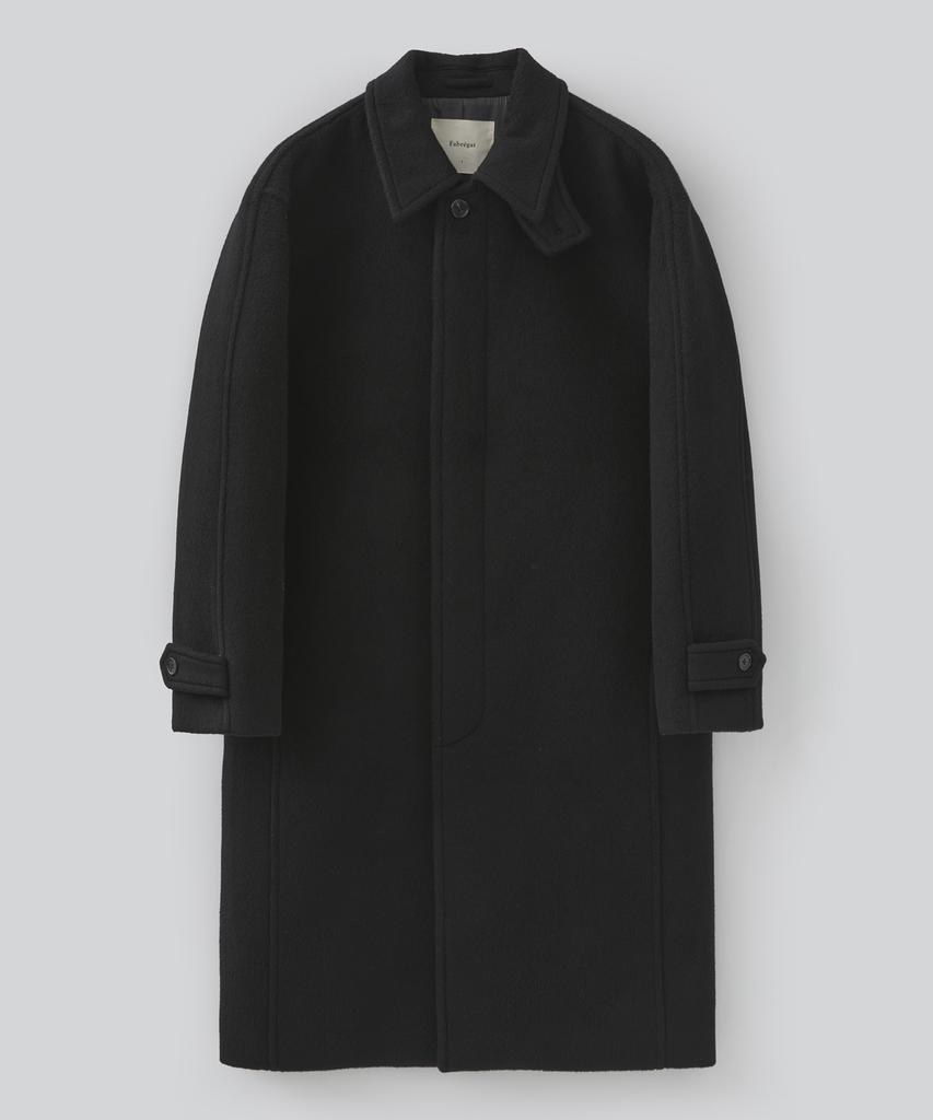 Fabregat Birkin Wool Balmacaan Long Coat (Black)