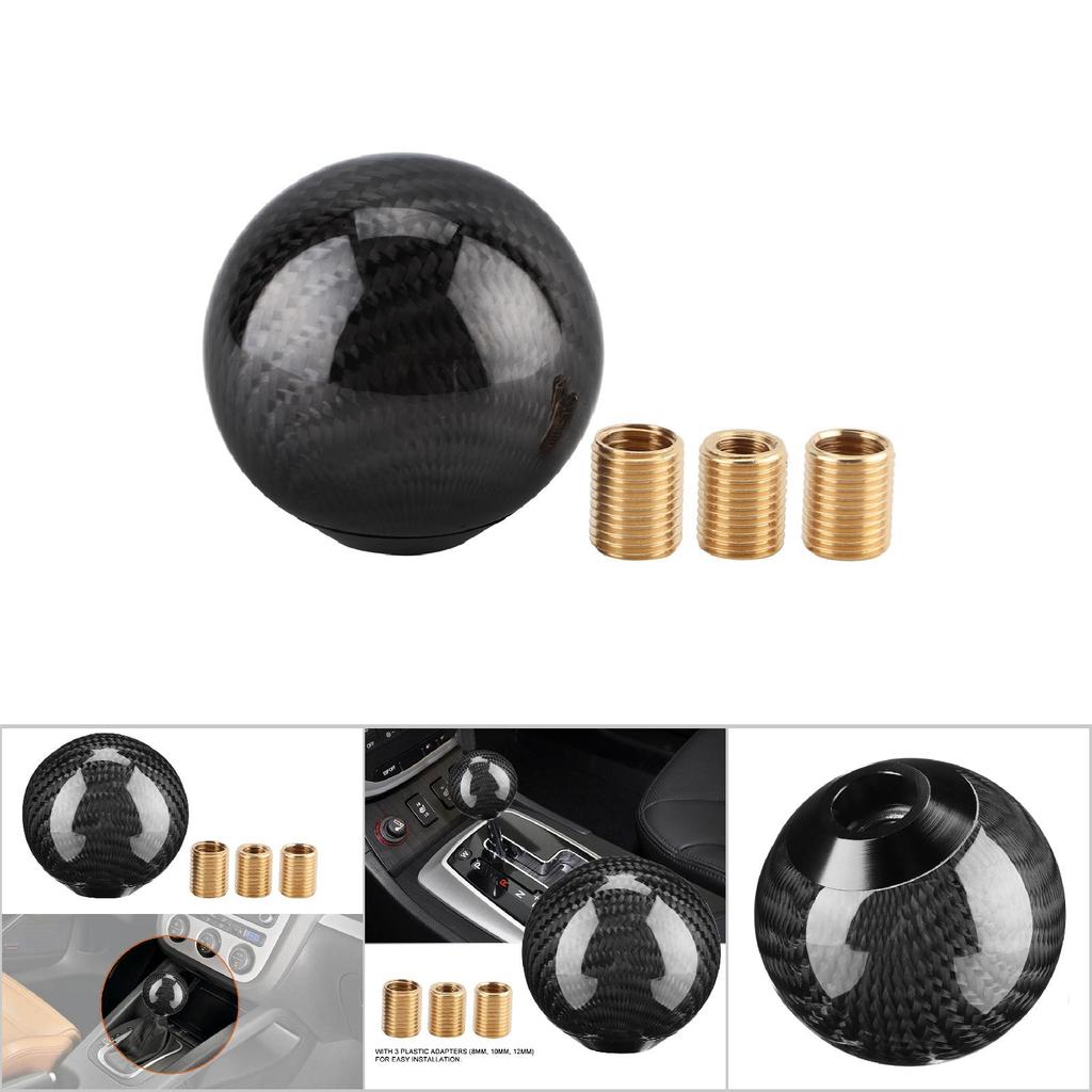 Car Universal Modification Carbon Fiber Manual Knob Gear Shift Head Shifter