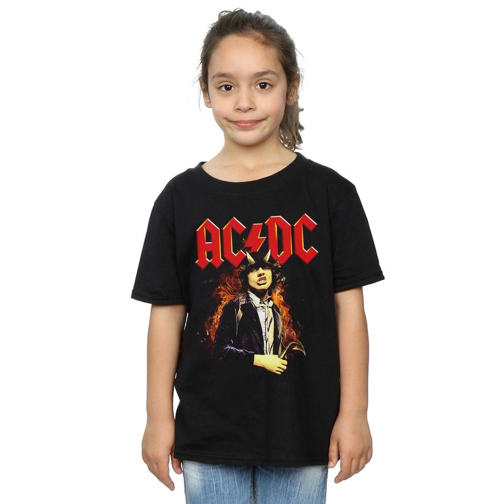 AC/DC Girls Angus Highway To Hell Cotton T-Shirt