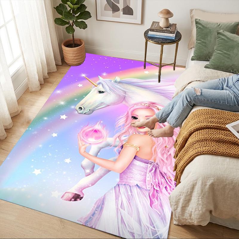 Unicorn Fantasy Living Room Nonslip Area Rug Soft Carpet For Bedroom Game Playroom Sofa Office Home Decor Doormat Christmas Gift C9302053