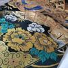 Used Nagoya Obi Phoenix Peony Shochiku Plum Chrysanthemum Arabesque Gold Thread Antique Vintage