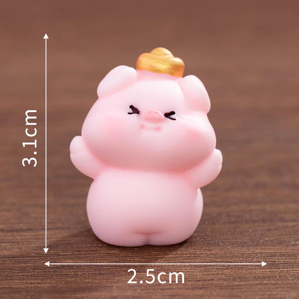 Blessing New Years Pig Resin Ornament With Oranges And Koi Carp For Decor Home