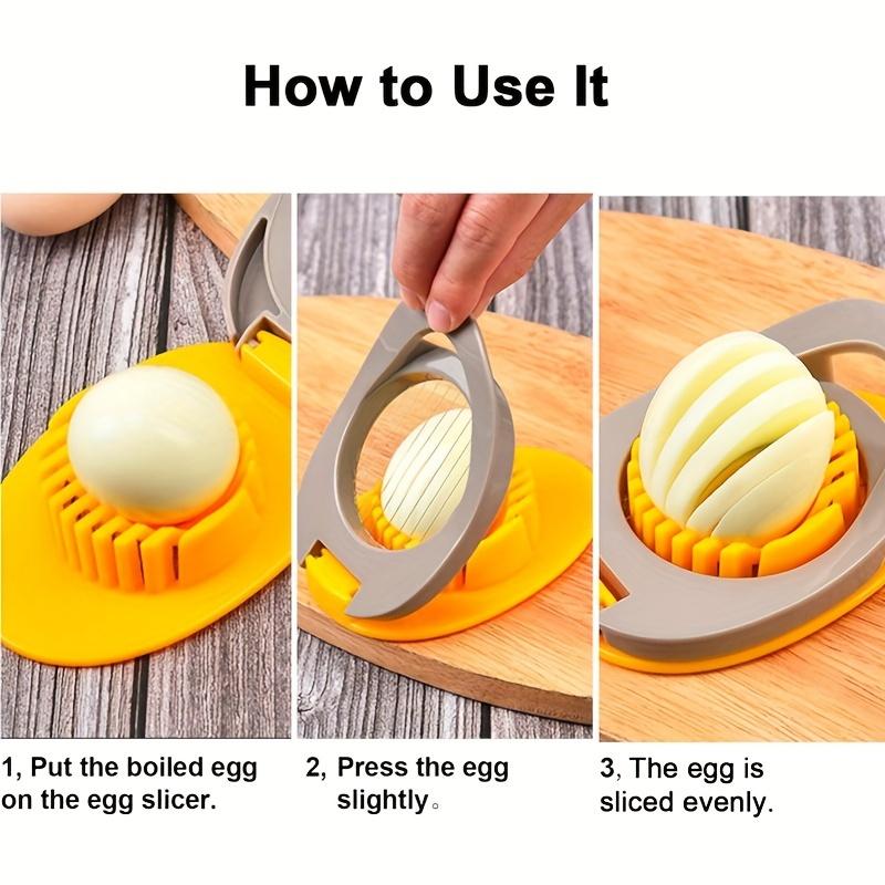 Stainless Steel Egg Slicer 2 In 1 Boiled Egg Cutter Sharp Wire Mushroom Slicer