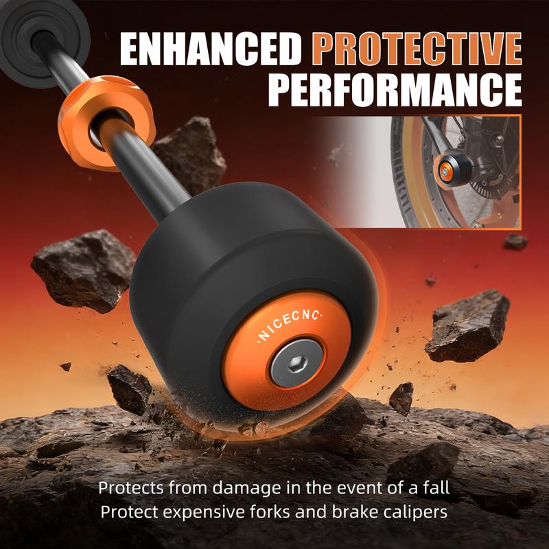 For 2025 KTM 390 Adventure R/X Motorcycle Falling Protection Front/Rear Wheel Axle Sliders for KTM 390 Duke 250 Duke 2024-2025